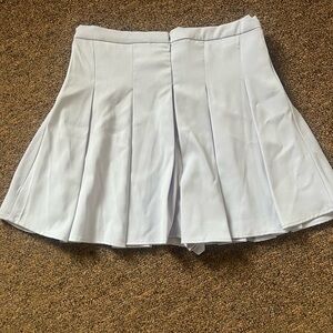 Light Blue Pleated Skirt